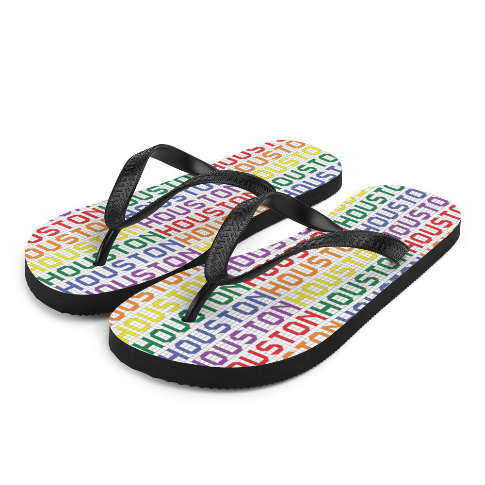 Houston LGBTQ Tiles - Flip-Flops - 7onetees