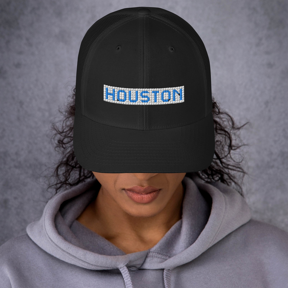 Houston Blue Tiles - Retro Trucker Cap - 7onetees
