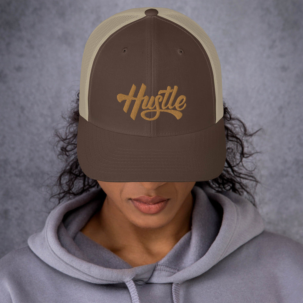 Hustle - Retro Trucker Cap - 7onetees
