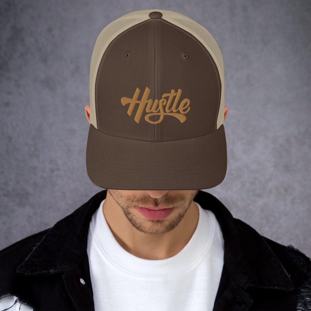 Hustle - Retro Trucker Cap - 7onetees