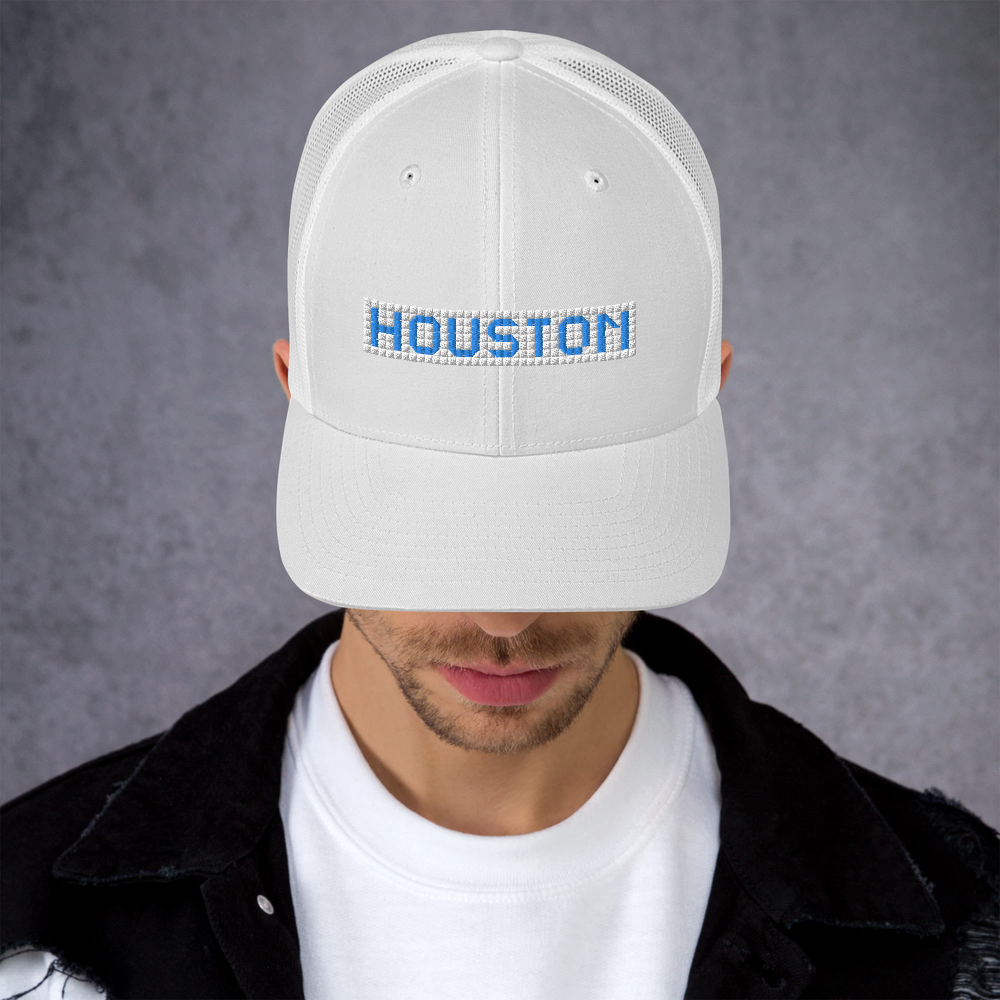 Houston Blue Tiles - Retro Trucker Cap - 7onetees
