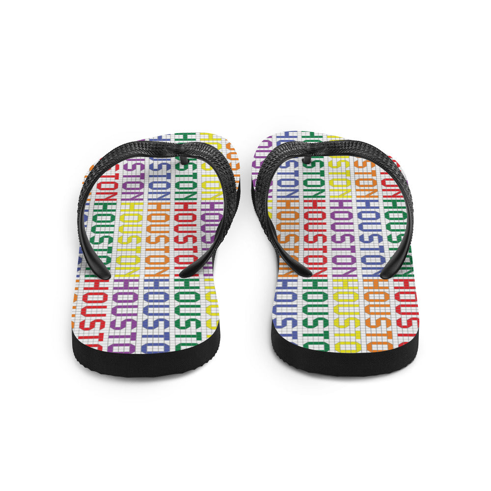 Houston LGBTQ Tiles - Flip-Flops - 7onetees