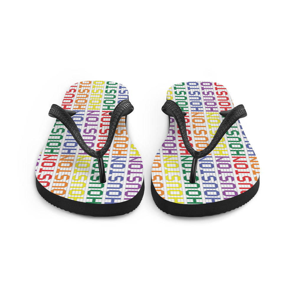 Houston LGBTQ Tiles - Flip-Flops - 7onetees