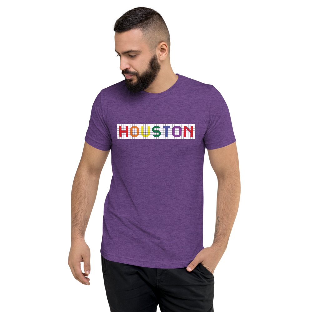 Houston  LGBTQ Tiles - Men&#39;s/Unisex Triblend Tee - 7onetees