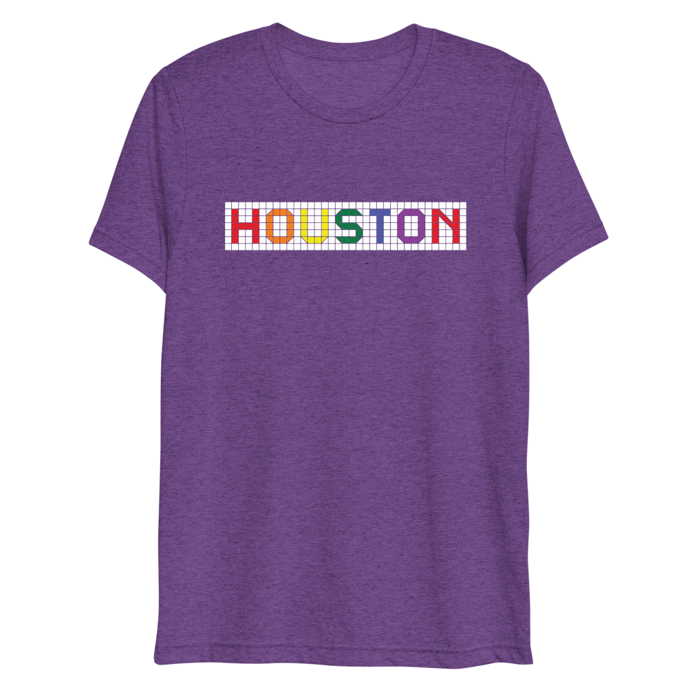 Houston  LGBTQ Tiles - Men's/Unisex Triblend Tee - 7onetees
