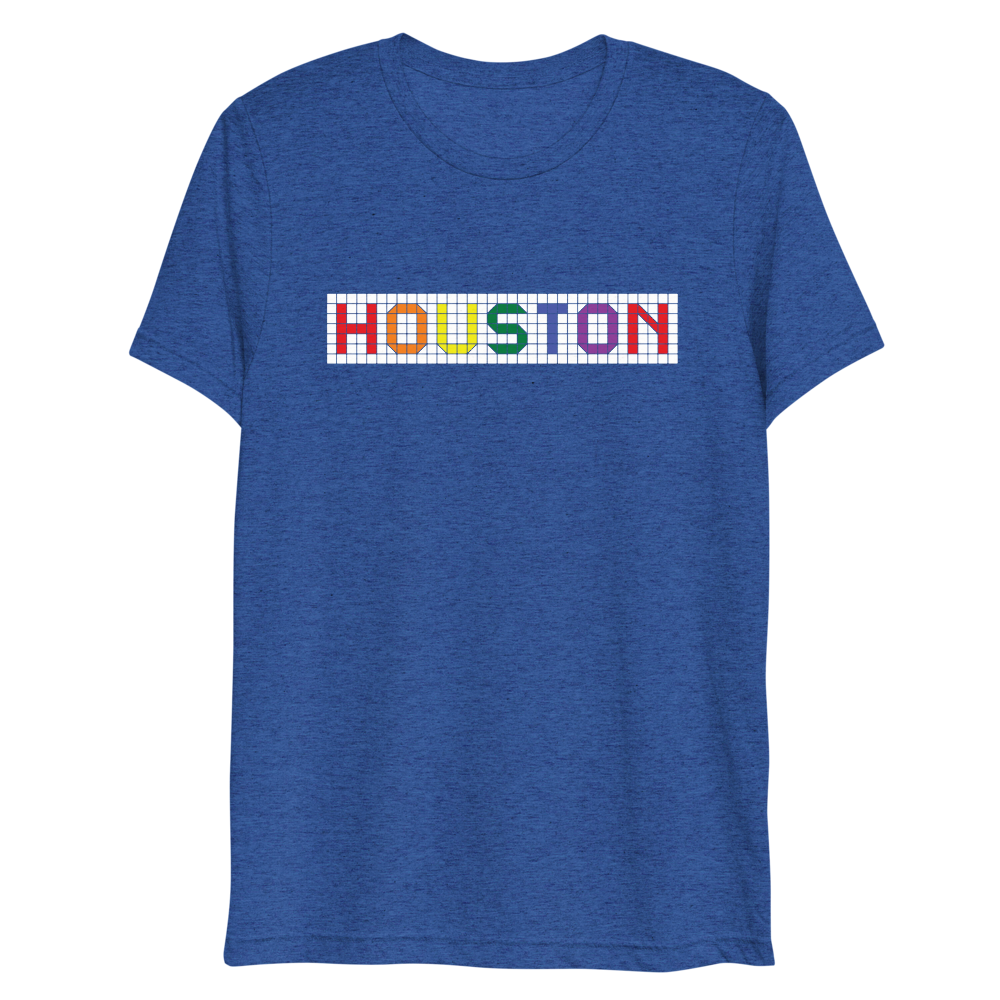 Houston  LGBTQ Tiles - Men&#39;s/Unisex Triblend Tee - 7onetees