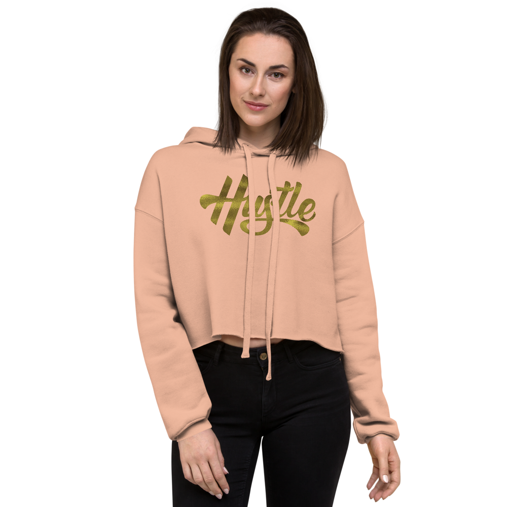 Gold Hustle - Women&#39;s Crop Hoodie - 7onetees